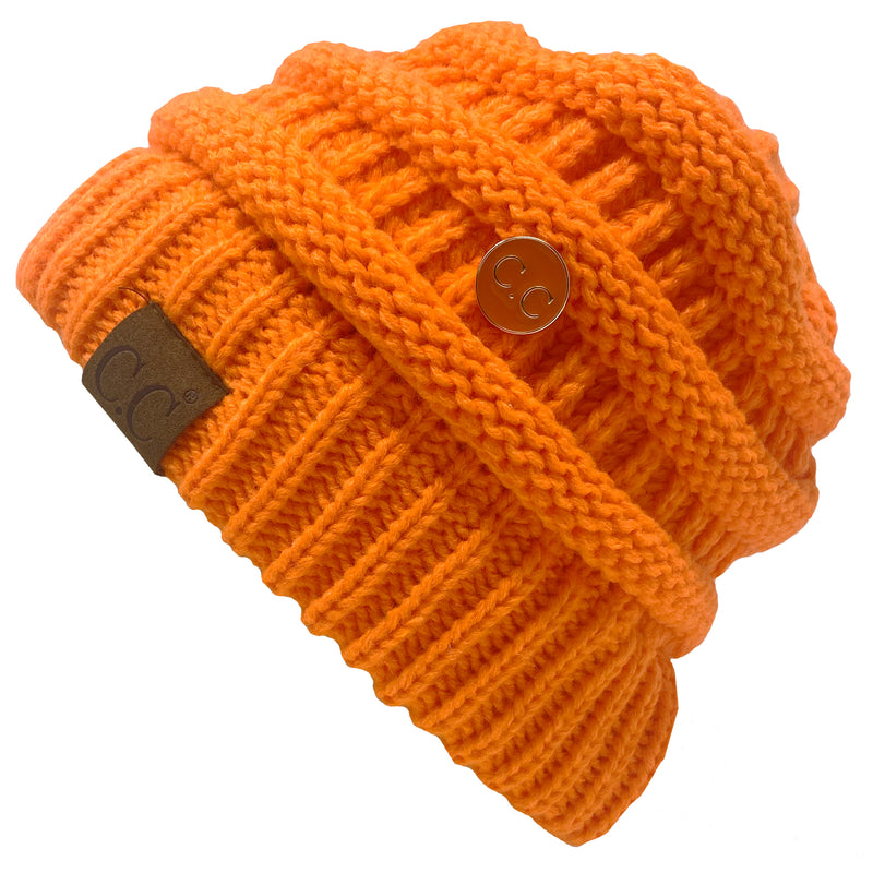 C.C Slouchy Side Button Beanie