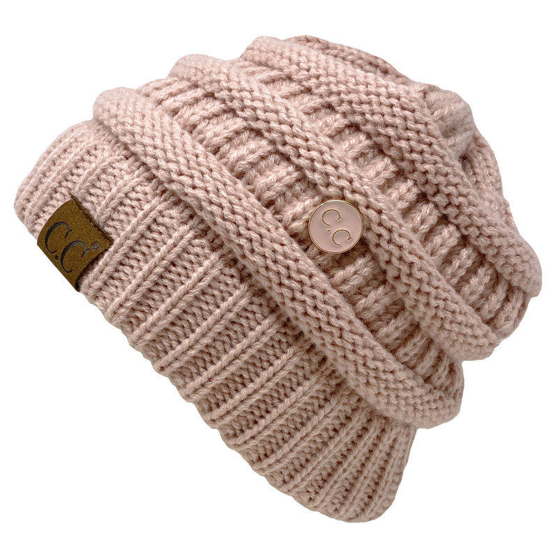 C.C Slouchy Side Button Beanie