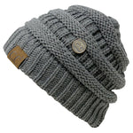 C.C Slouchy Side Button Beanie