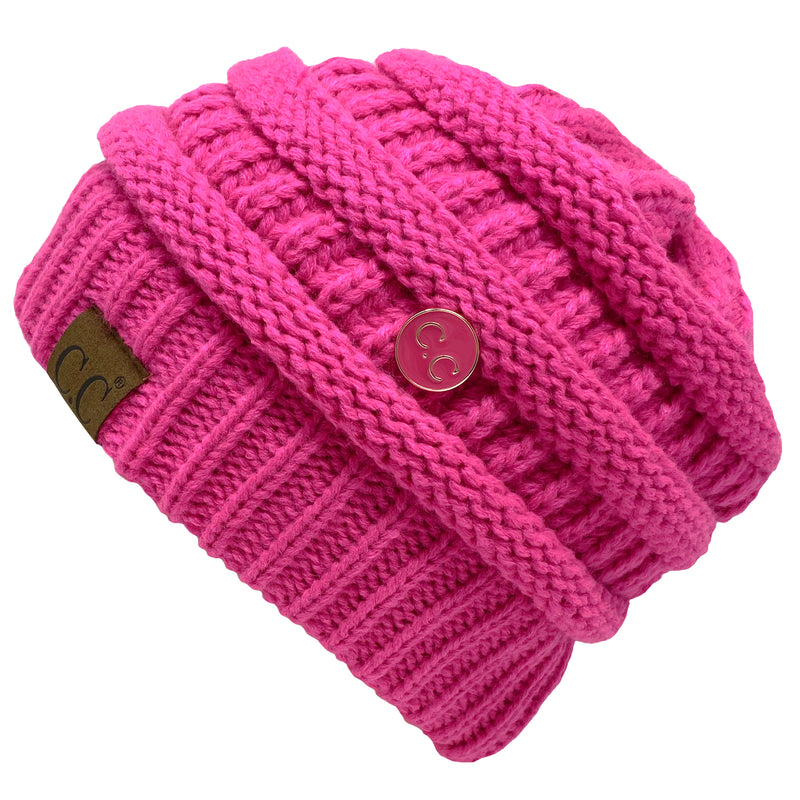 C.C Slouchy Side Button Beanie