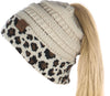 C.C. BeanieTail Women's Ponytail Cable Knit Beanie - Patterns