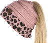 C.C. BeanieTail Women's Ponytail Cable Knit Beanie - Patterns