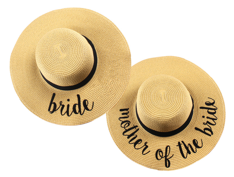 C.C Embroidered Sun Hat Duo - Bride & Mother of the Bride