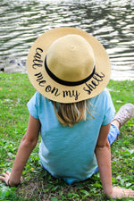 C.C Girls Embroidered Sun Hat - Call Me On My Shell (Natural)