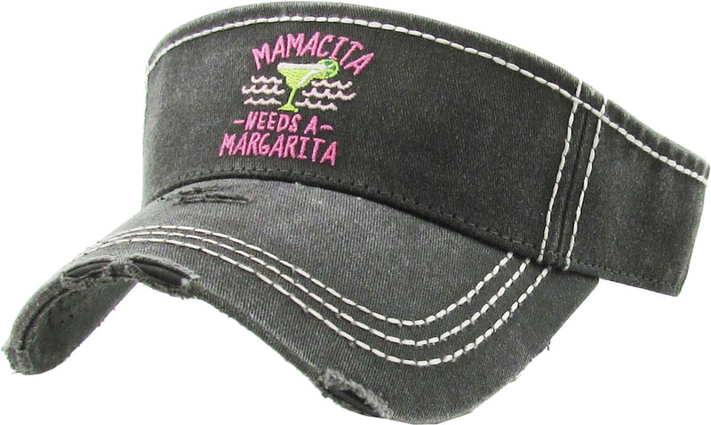 Distressed Visor - Mamacita Neds a Margarita