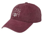 Unconstructed Dad Hat - Dog Mom (Burgundy)