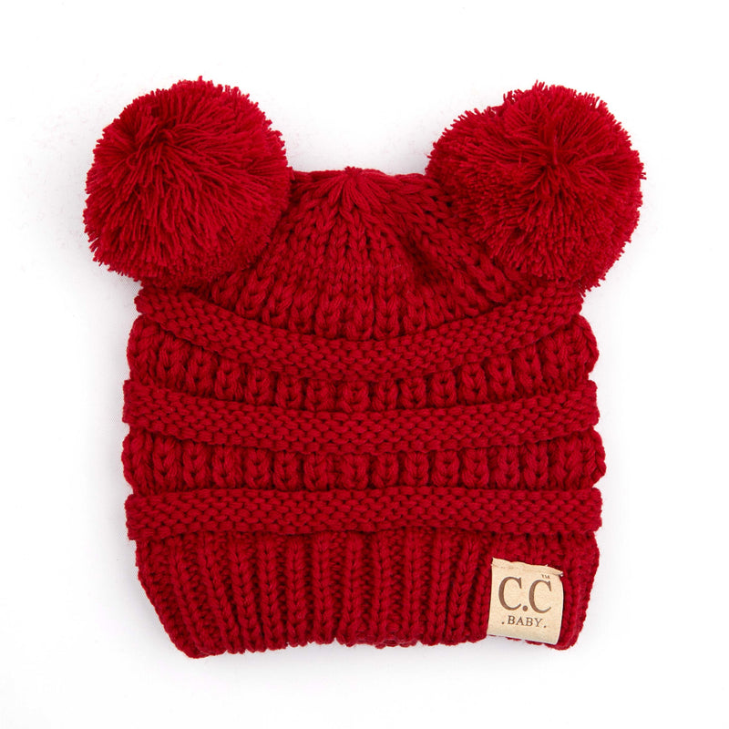 C.C. Baby/Infant Double Pom Beanie