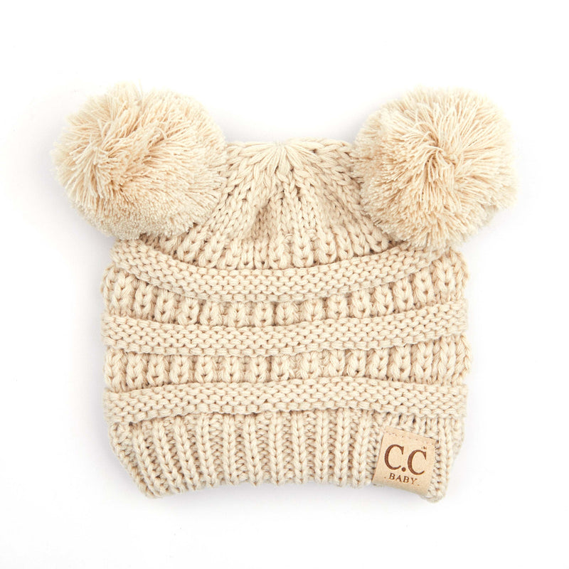 C.C. Baby/Infant Double Pom Beanie