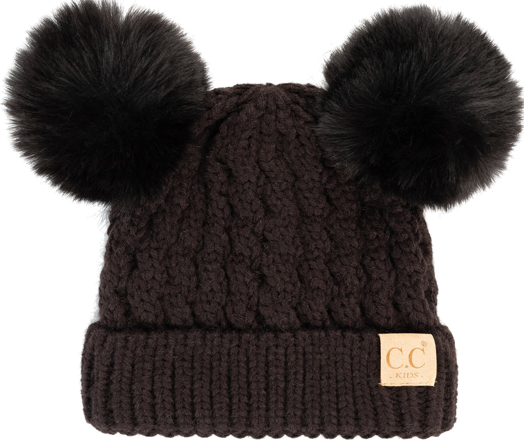 C.C. Kid's Double Pom Beanie