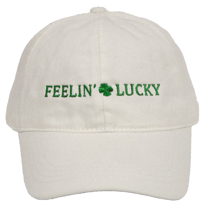 St. Patrick's Day Party Cap - Feelin' Lucky (White)