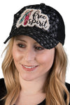 Distressed Patch Baseball Cap - Free Spirit (Leopard)