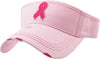 Distressed Visor - Breast Cancer Ribbon