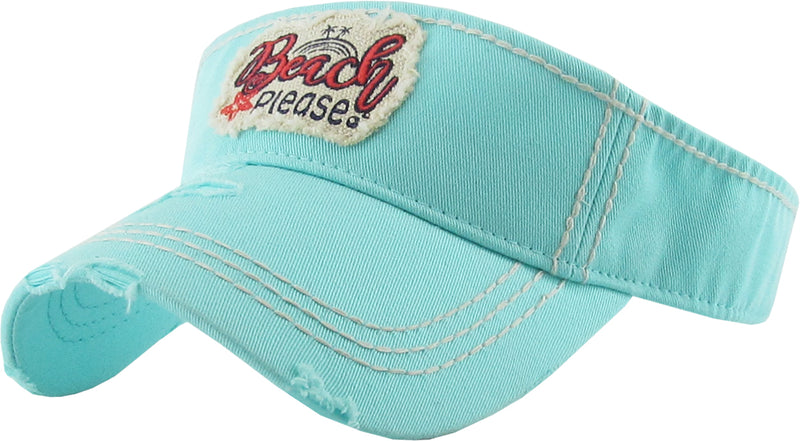 Distressed Visor - Beach Please (Mint)