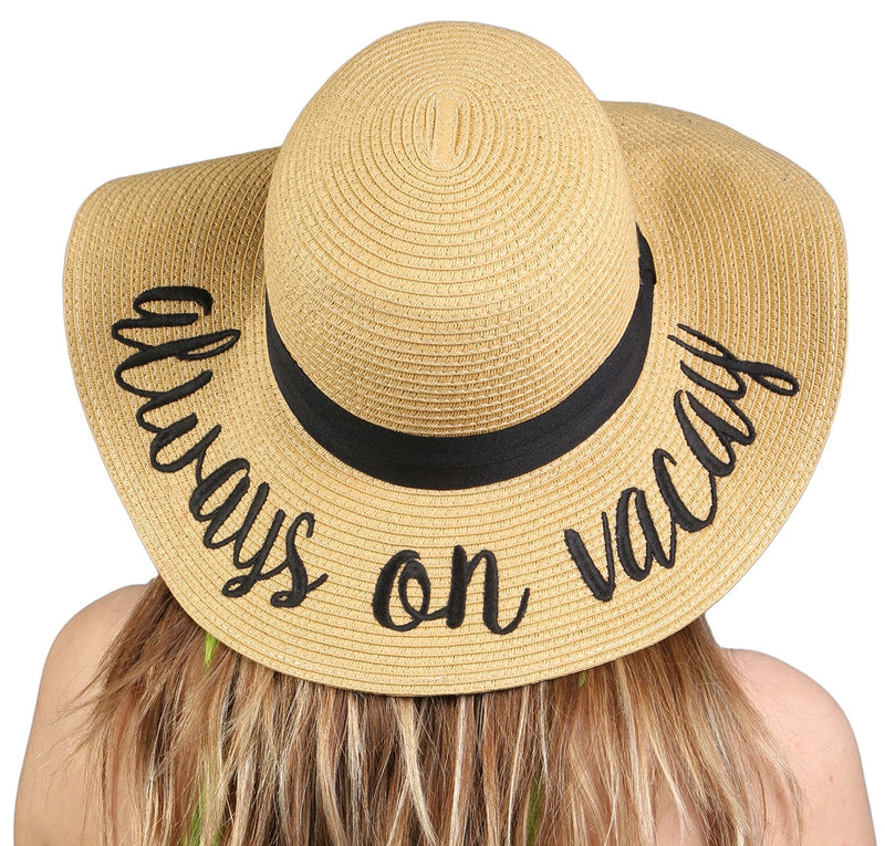 C.C Embroidered Sun Hat - Always on Vacay