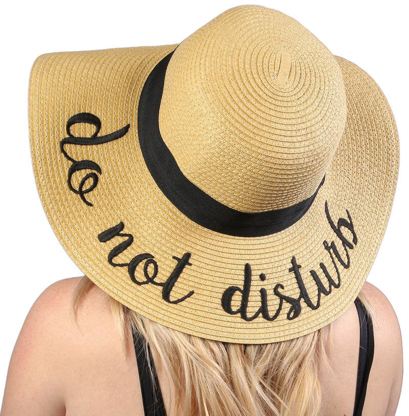 C.C Embroidered Sun Hat - Do Not Disturb