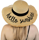 C.C Embroidered Sun Hat - Hello Sunshine