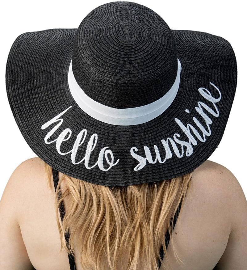 C.C Embroidered Sun Hat - Hello Sunshine