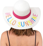 C.C Embroidered Sun Hat - Hello Sunshine