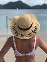 C.C Embroidered Sun Hat - Resting Beach Face