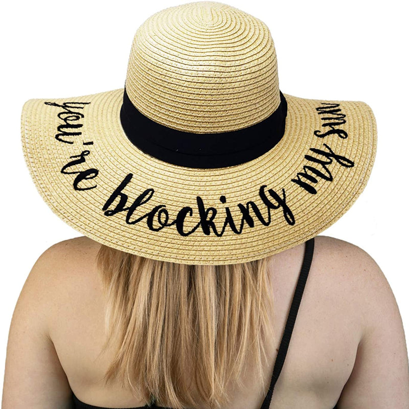 Embroidered Sun Hat - You're Blocking My Sun