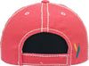Distressed Patch Baseball Cap - Free Spirit (Coral)