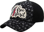 Distressed Patch Baseball Cap - Free Spirit (Leopard)