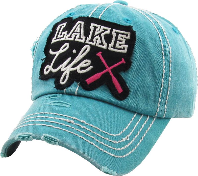 Distressed Patch Hat - Lake Life