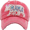 Distressed Patch Hat - Mama Bear