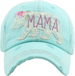 Distressed Patch Hat - Mama Bear