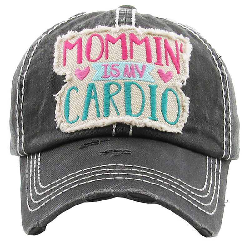Distressed Patch Hat Mommin Is - My Cardio