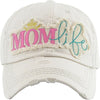 Distressed Patch Hat - Mom Life
