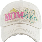 Distressed Patch Hat - Mom Life