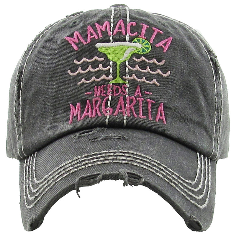 Distressed Patch Hat - Mamacita Needs a Margarita