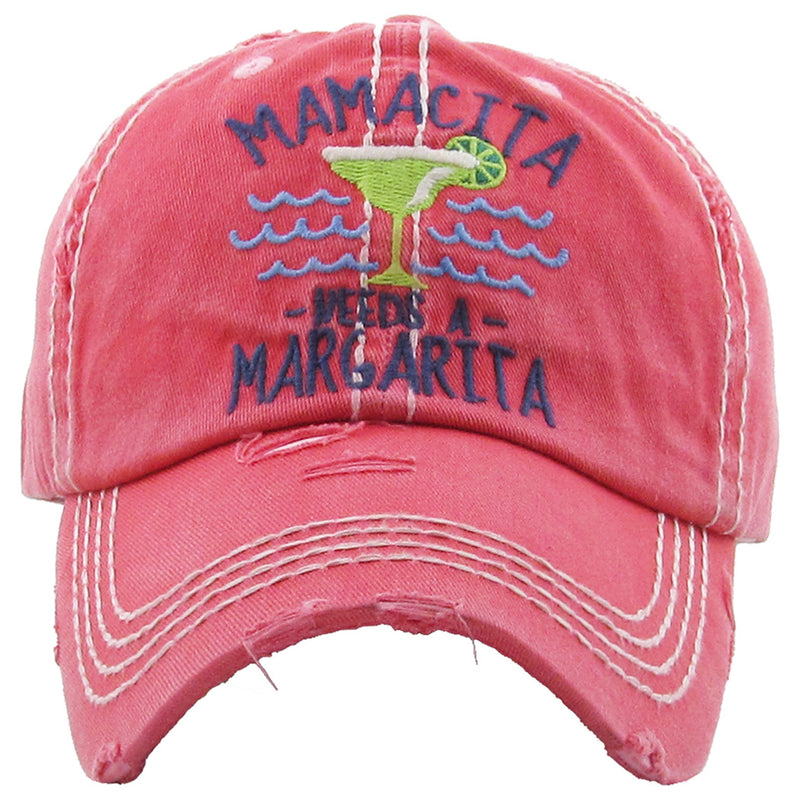 Distressed Patch Hat - Mamacita Needs a Margarita