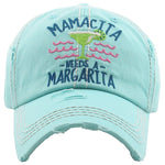 Distressed Patch Hat - Mamacita Needs a Margarita