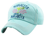 Distressed Patch Hat - Mamacita Needs a Margarita