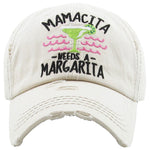 Distressed Patch Hat - Mamacita Needs a Margarita