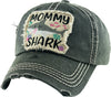 Distressed Patch Hat - Mommy Shark