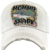 Distressed Patch Hat - Mommy Shark