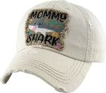 Distressed Patch Hat - Mommy Shark