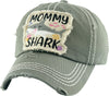 Distressed Patch Hat - Mommy Shark