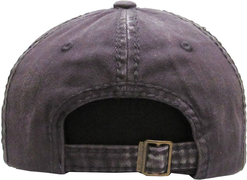 Distressed Patch Baseball Cap - Wild at Heart (Grey)
