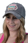 Distressed Patch Hat - Wife Mom Boss