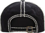 Distressed Patch Baseball Cap - Star (Black)