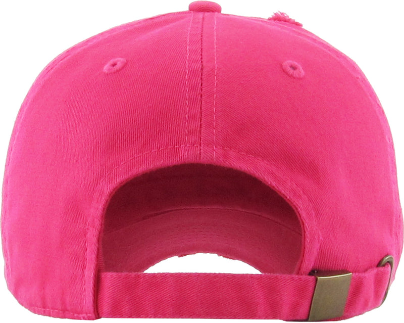 Unconstructed Dad Hat - Alien (Distressed Hot Pink)