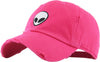 Unconstructed Dad Hat - Alien (Distressed Hot Pink)
