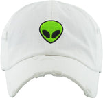 Unconstructed Dad Hat - Alien (Distressed White)