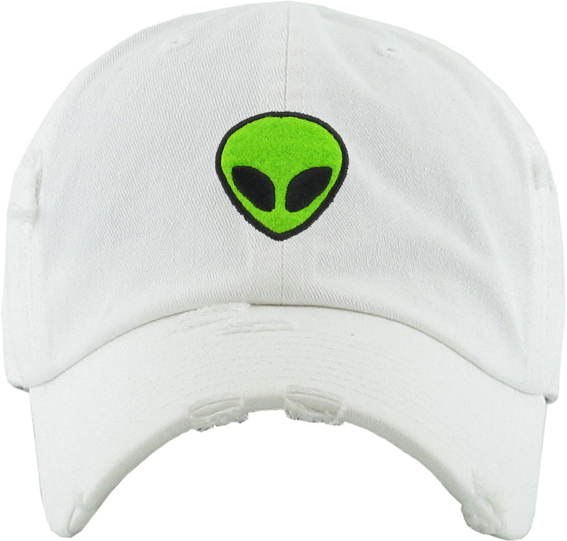 Unconstructed Dad Hat - Alien (Distressed White)