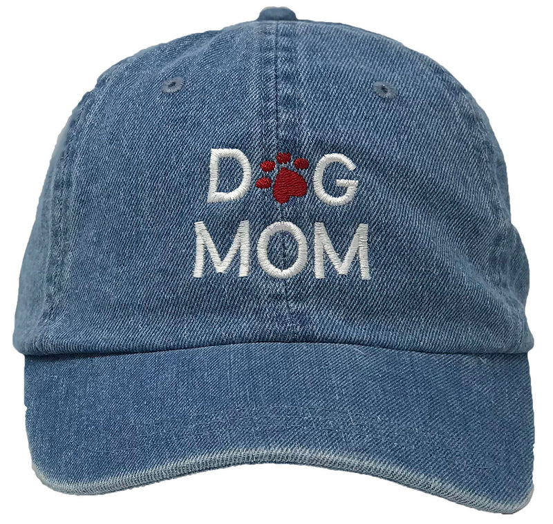 Unconstructed Dad Hat - Dog Mom (Denim)