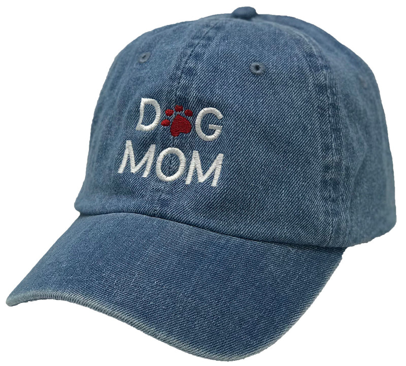Unconstructed Dad Hat - Dog Mom (Denim)